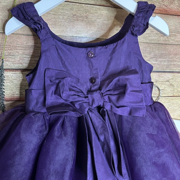 Janie & Jack Flutter Sleeve Tulle Silk Dress Baby Girls Size 6-12 Months - Picture 2 of 8